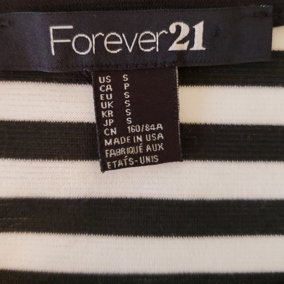 NWOT black & White stripe dress by Forever21 - Picture 4 of 4